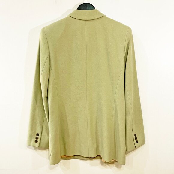 EUC Vtg Ann Taylor Wool Angora Blazer Light Green 8, M - Picture 2 of 7